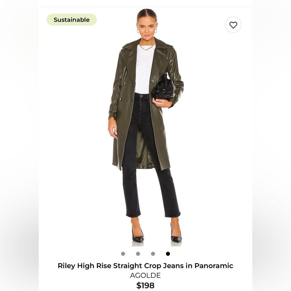 AGOLDE Riley High Rise Crop Jeans in Black - Picture 1 of 8